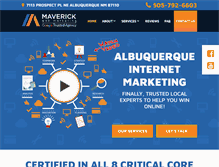 Tablet Screenshot of maverickwebmarketing.com